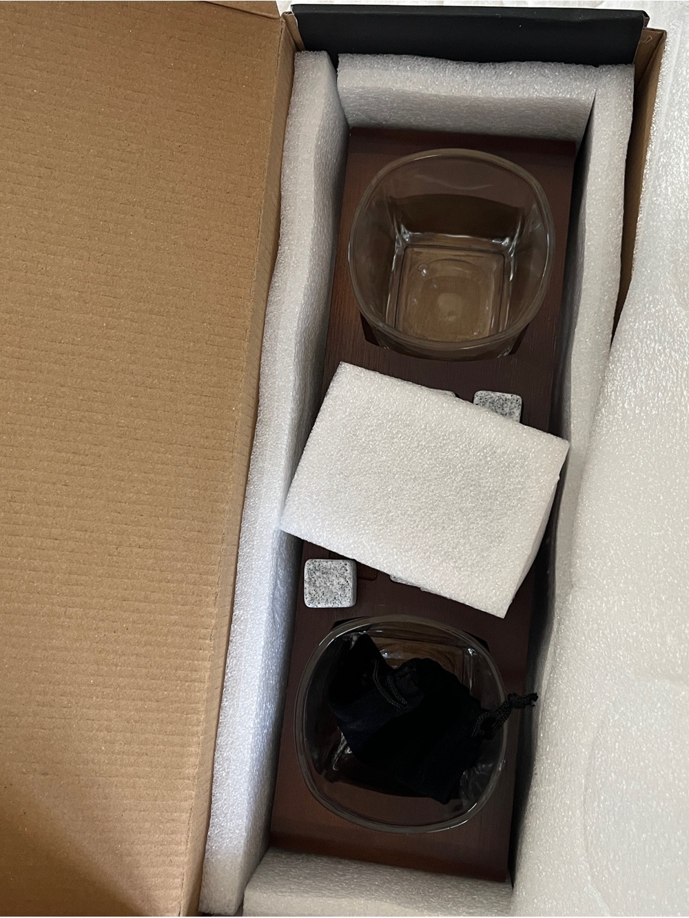 On The Rocks 2-Piece Whiskey Glass Set - Brown Box - Picture 3 of 4